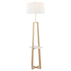 Golden Triangle Marble Shelf Floor Lamp-Kirkland's Home Shop