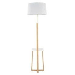 Golden Triangle Marble Shelf Floor Lamp-Kirkland's Home Shop