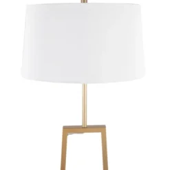 Golden Triangle Marble Shelf Floor Lamp-Kirkland's Home Shop