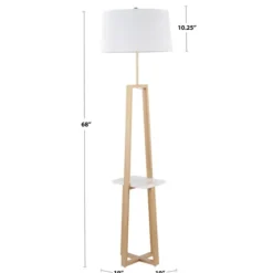 Golden Triangle Marble Shelf Floor Lamp-Kirkland's Home Shop