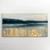 Golden Turquoise Abstract Canvas Wall Art-Kirkland's Home Best Sale