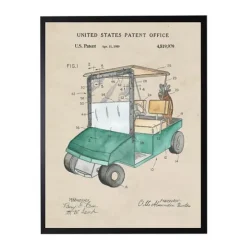 Golf Cart Patent Framed Art Print-Kirkland's Home Best