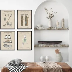 Golf Patents Framed Art Prints, Set Of 4-Kirkland's Home Fashion