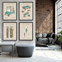 Golf Tee Patent Framed Art Print-Kirkland's Home Online