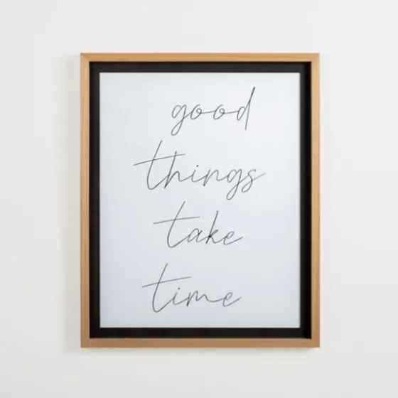 Good Things Take Time Framed Wall Plaque-Kirkland's Home Best