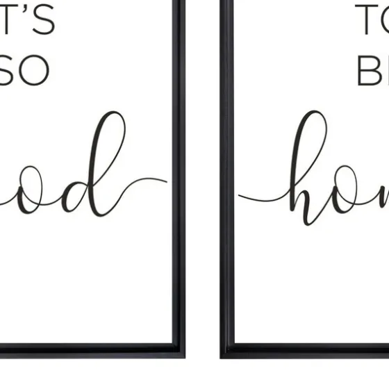 Good To Be Home Black Framed Art Prints, Set Of 2-Kirkland's Home Clearance