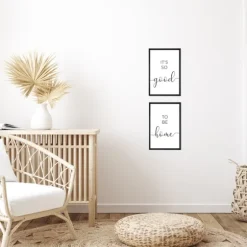 Good To Be Home Black Framed Art Prints, Set Of 2-Kirkland's Home Clearance