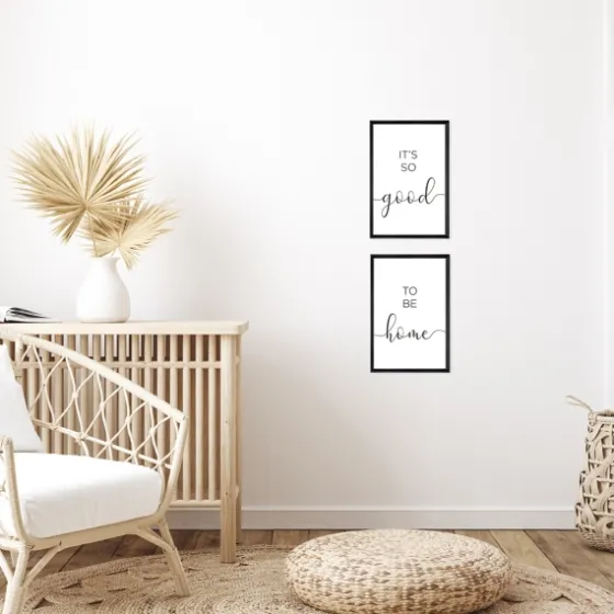 Good To Be Home Black Framed Art Prints, Set Of 2-Kirkland's Home Clearance