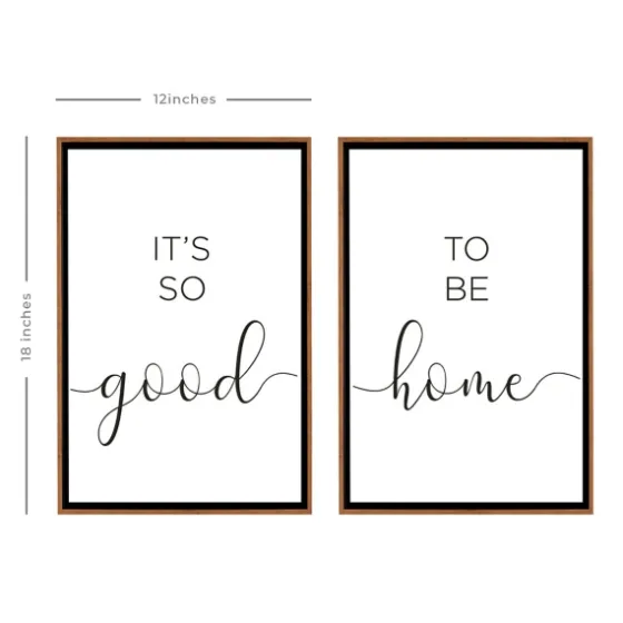Good To Be Home Brown Framed Art Prints, Set Of 2-Kirkland's Home Cheap