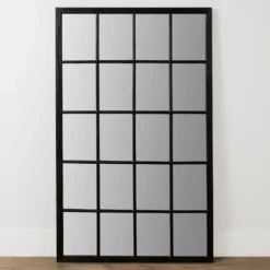 Grande Black Window Pane Leaner Mirror-Kirkland's Home Flash Sale