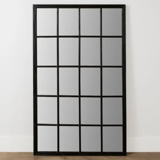 Grande Black Window Pane Leaner Mirror-Kirkland's Home Flash Sale