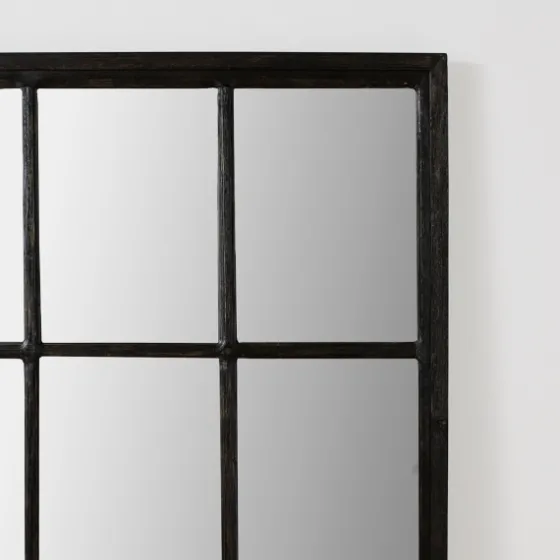 Grande Black Window Pane Leaner Mirror-Kirkland's Home Flash Sale