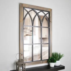 Grandview Arched Windowpane Mirror, 24X37.5 In.-Kirkland's Home Best Sale
