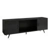 Graphite 2-Door Glass Shelf Media Cabinet-Kirkland's Home Outlet
