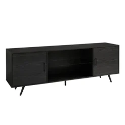 Graphite 2-Door Glass Shelf Media Cabinet-Kirkland's Home Outlet