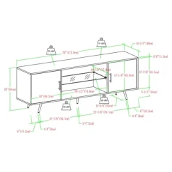 Graphite 2-Door Glass Shelf Media Cabinet-Kirkland's Home Outlet
