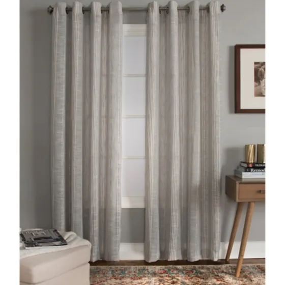 Graphite Stripe Single Curtain Panel, 84 In.-Kirkland's Home Hot