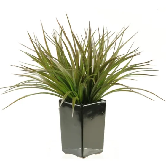 Grass Arrangement In Black Ceramic Planter-Kirkland's Home Clearance