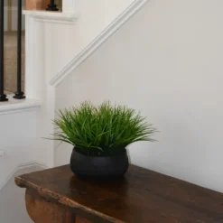 Grass Arrangement In Black Ceramic Bowl-Kirkland's Home Discount