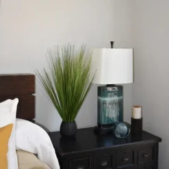 Grass Arrangement In Black Ribbed Pot-Kirkland's Home Discount