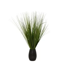 Grass Arrangement In Crackled Black Pot-Kirkland's Home Store