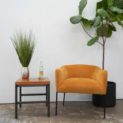 Grass Arrangement In Crackled Gold Pot-Kirkland's Home Outlet