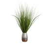 Grass Arrangement In Crackled Silver Pot-Kirkland's Home Store