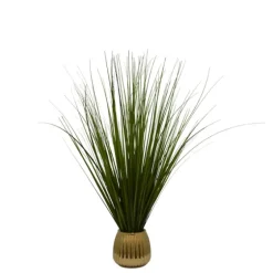 Grass Arrangement In Gold Ribbed Pot-Kirkland's Home Online