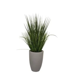 Grass Arrangement In Gray Cement Pot-Kirkland's Home Fashion
