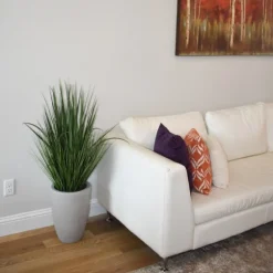 Grass Arrangement In Gray Cement Pot-Kirkland's Home Fashion