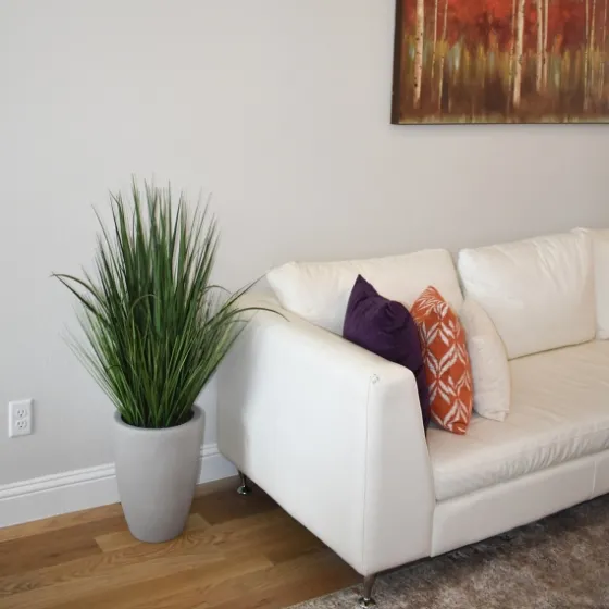 Grass Arrangement In Gray Cement Pot-Kirkland's Home Fashion