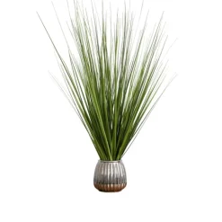Grass Arrangement In Silver Ribbed Pot-Kirkland's Home Fashion