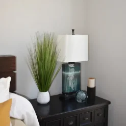 Grass Arrangement In White Ribbed Pot-Kirkland's Home Cheap