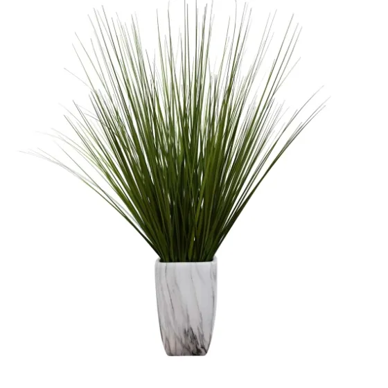 Grass Arrangement In White Marble Pot-Kirkland's Home Online