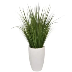 Grass Arrangement In White Cement Pot-Kirkland's Home Best