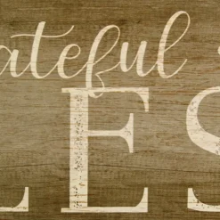 Grateful, Thankful, Blessed Wooden Wall Plaque-Kirkland's Home Best Sale