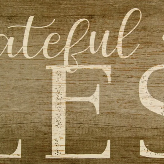 Grateful, Thankful, Blessed Wooden Wall Plaque-Kirkland's Home Best Sale