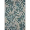 Gray And Aqua Palm Leaves Outdoor Area Rug, 7X10-Kirkland's Home Best Sale
