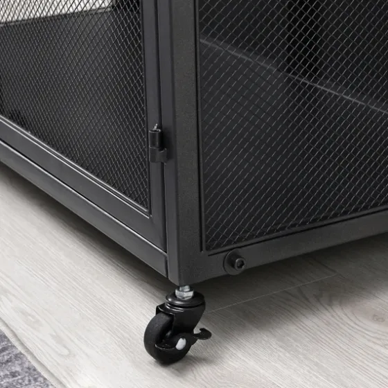 Gray And Black Mesh 2-Door Bar Cart-Kirkland's Home Best Sale