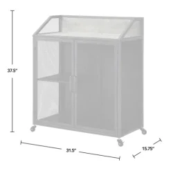 Gray And Black Mesh 2-Door Bar Cart-Kirkland's Home Best Sale