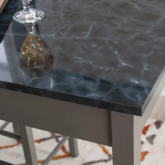 Gray And Black 3-Pc. Stool And Table Set-Kirkland's Home Sale
