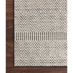 Gray And Bone Zig Zag Outdoor Area Rug, 5X7-Kirkland's Home Cheap