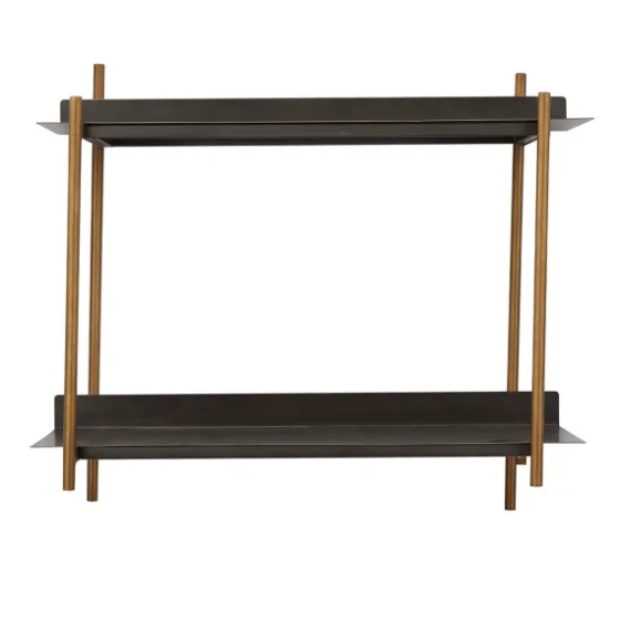Gray And Brass Metal Wall Shelf-Kirkland's Home Fashion