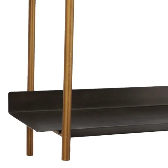 Gray And Brass Metal Wall Shelf-Kirkland's Home Fashion