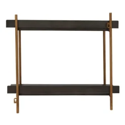 Gray And Brass Metal Wall Shelf-Kirkland's Home Fashion