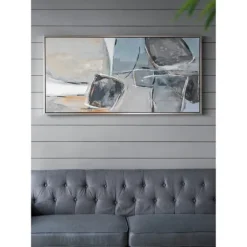 Gray And Brown Abstract Stones Framed Wall Art-Kirkland's Home Outlet