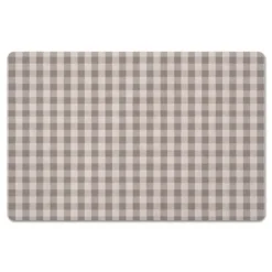 Gray And Cream Plaid Kitchen Mat-Kirkland's Home Outlet