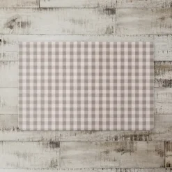 Gray And Cream Plaid Kitchen Mat-Kirkland's Home Outlet