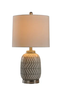 Gray And Etched Table Lamp-Kirkland's Home Sale