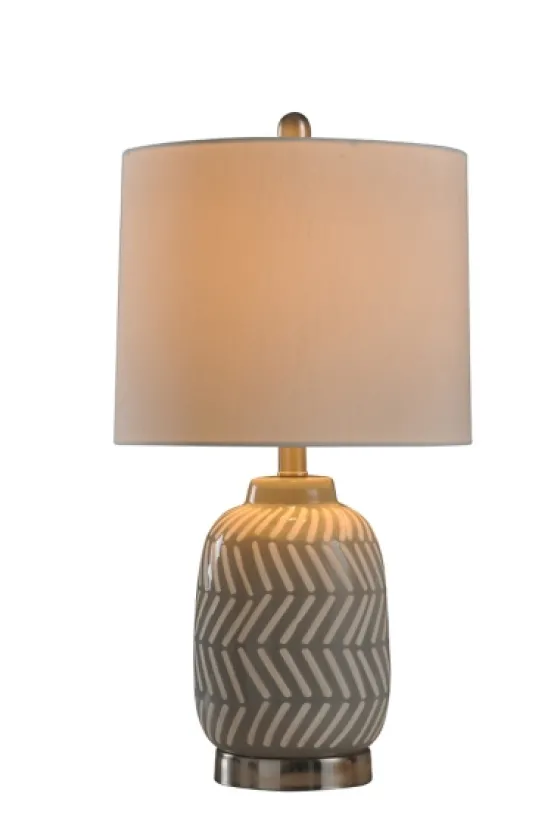 Gray And Etched Table Lamp-Kirkland's Home Sale
